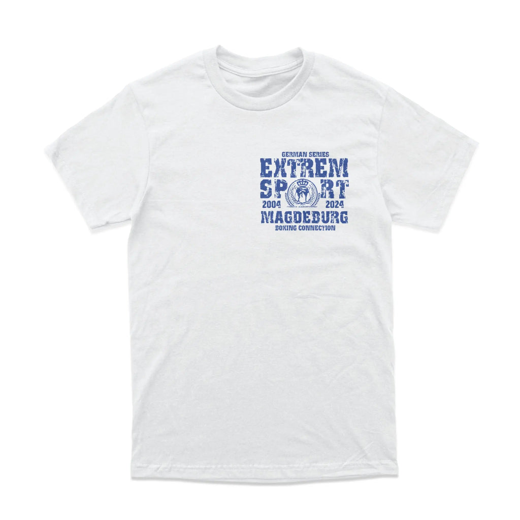 Herren T-Shirt GS2 Extremsport Magdeburg weiss-blau Label 23 Label-23