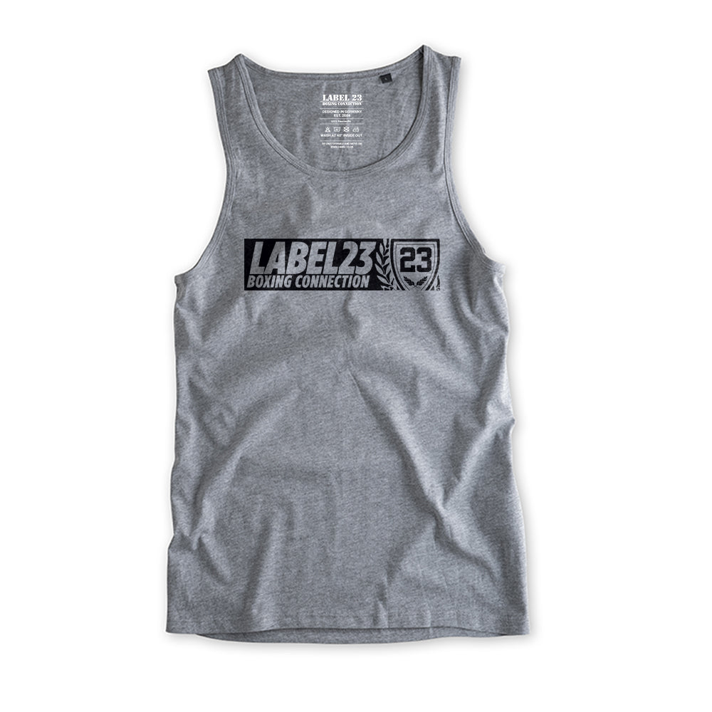 Herren Tanktop L23BC graumeliert-schwarz