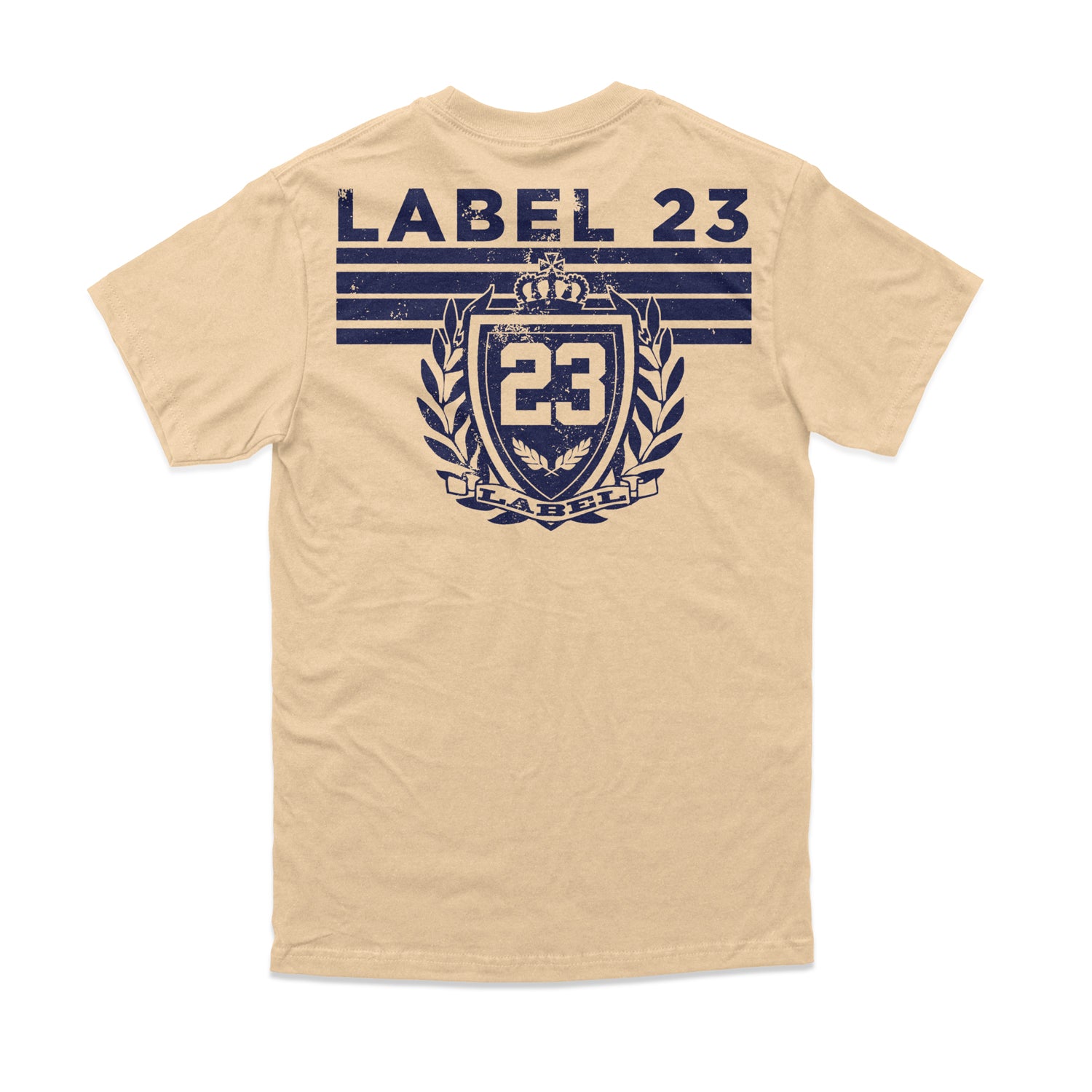 Herren T-Shirt Sports Performance beige-navy