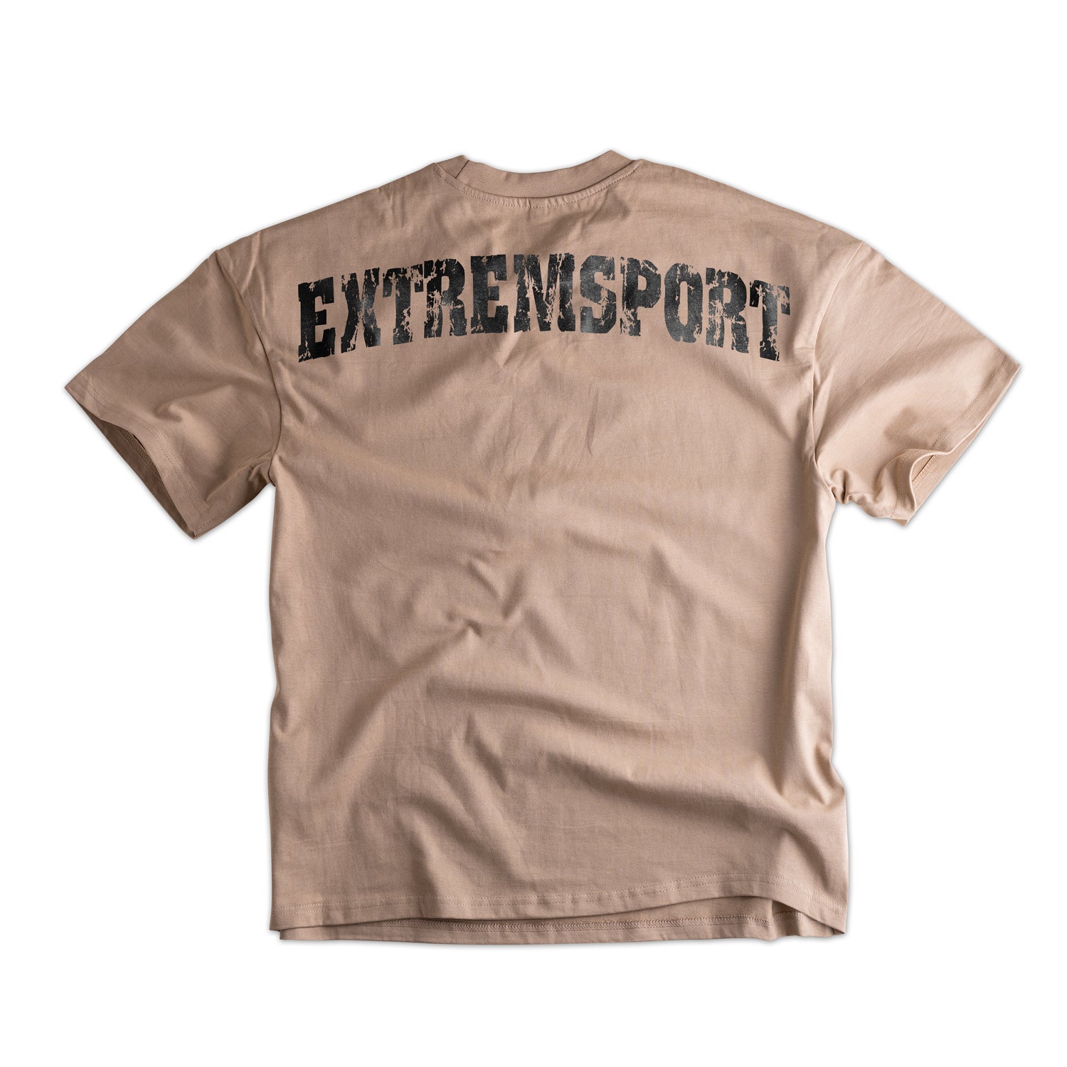 Herren Oversize T-Shirt Extremsport beige-schwarz