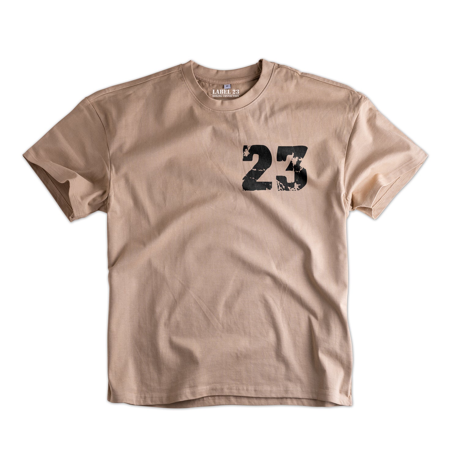 Herren Oversize T-Shirt Extremsport beige-schwarz