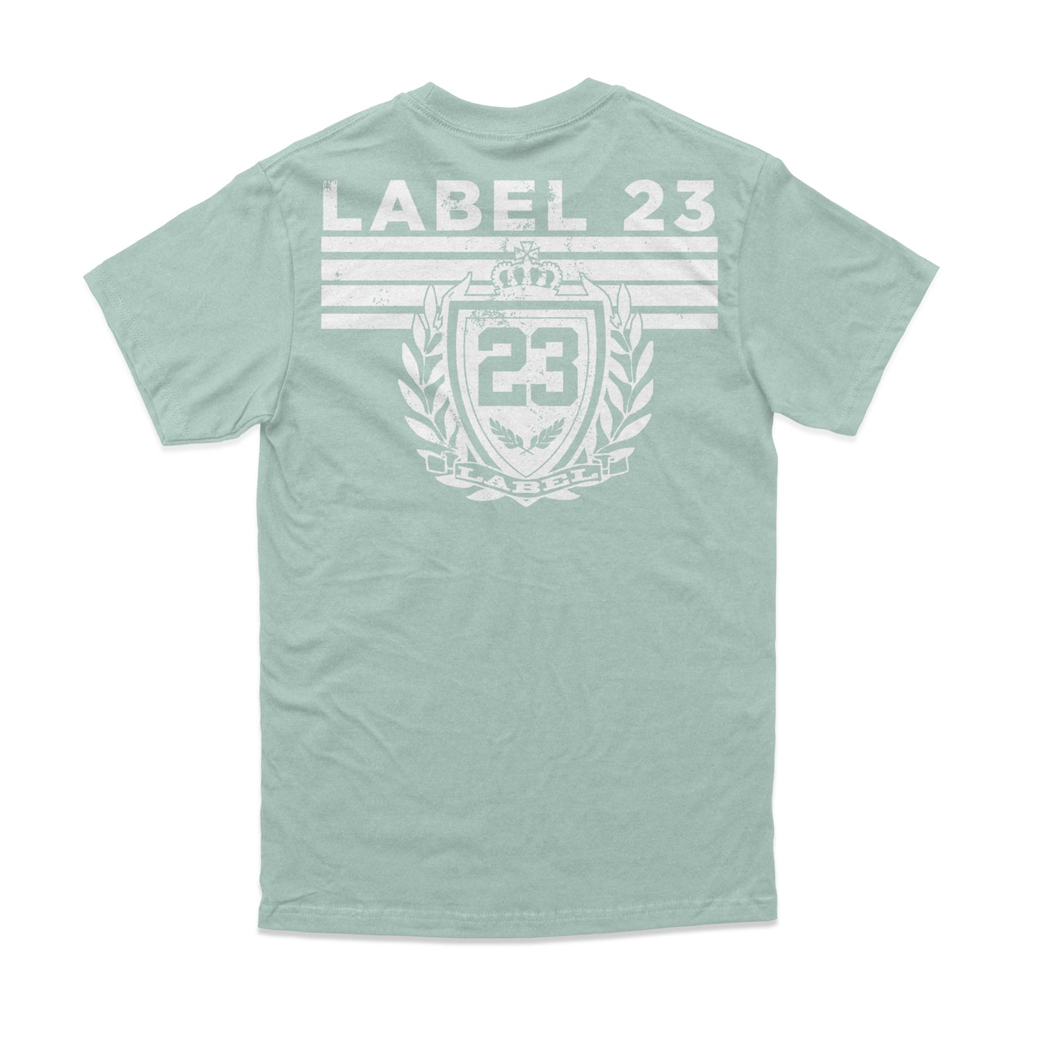 Herren T-Shirt Sports Performance mint-weiss