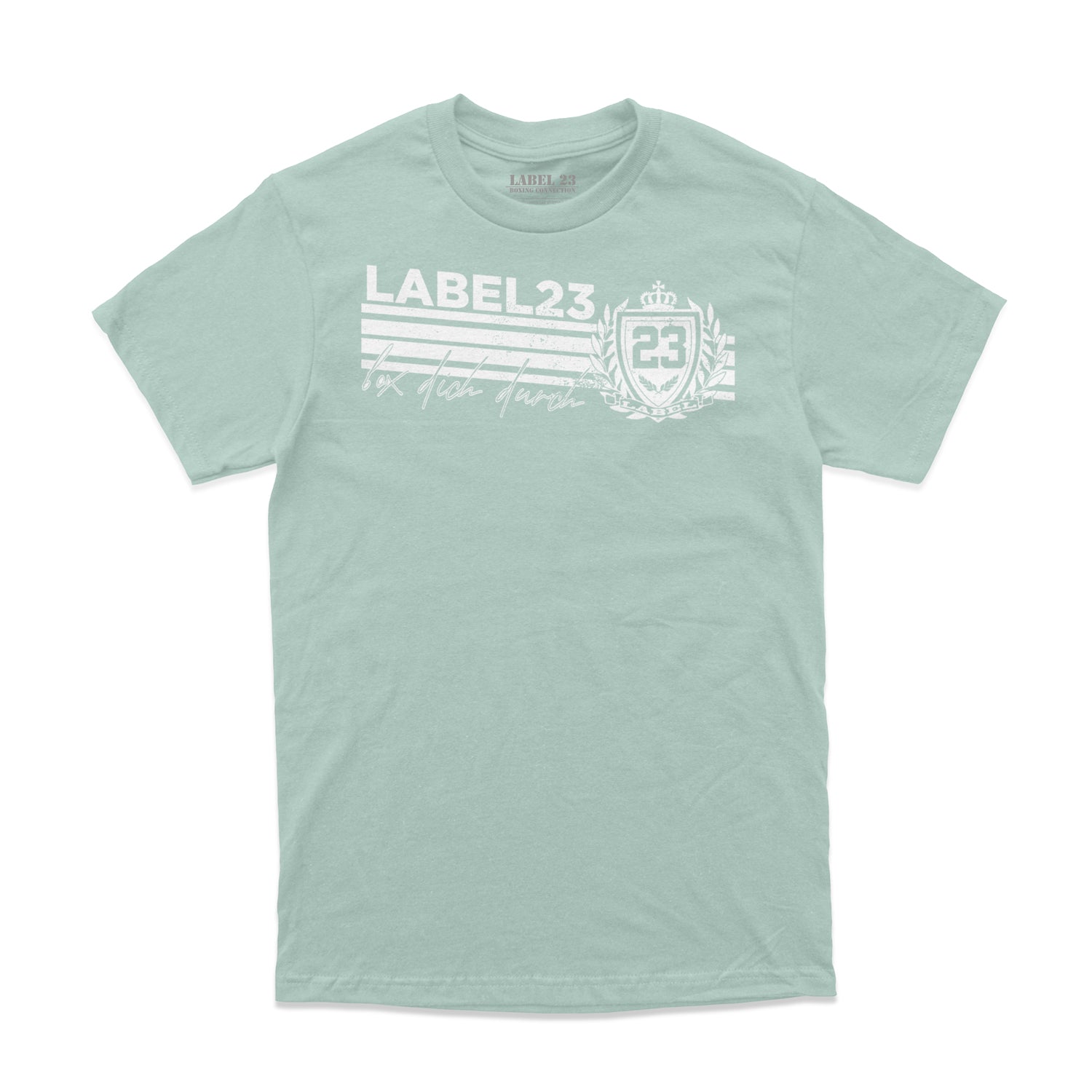 Herren T-Shirt Sports Performance mint-weiss