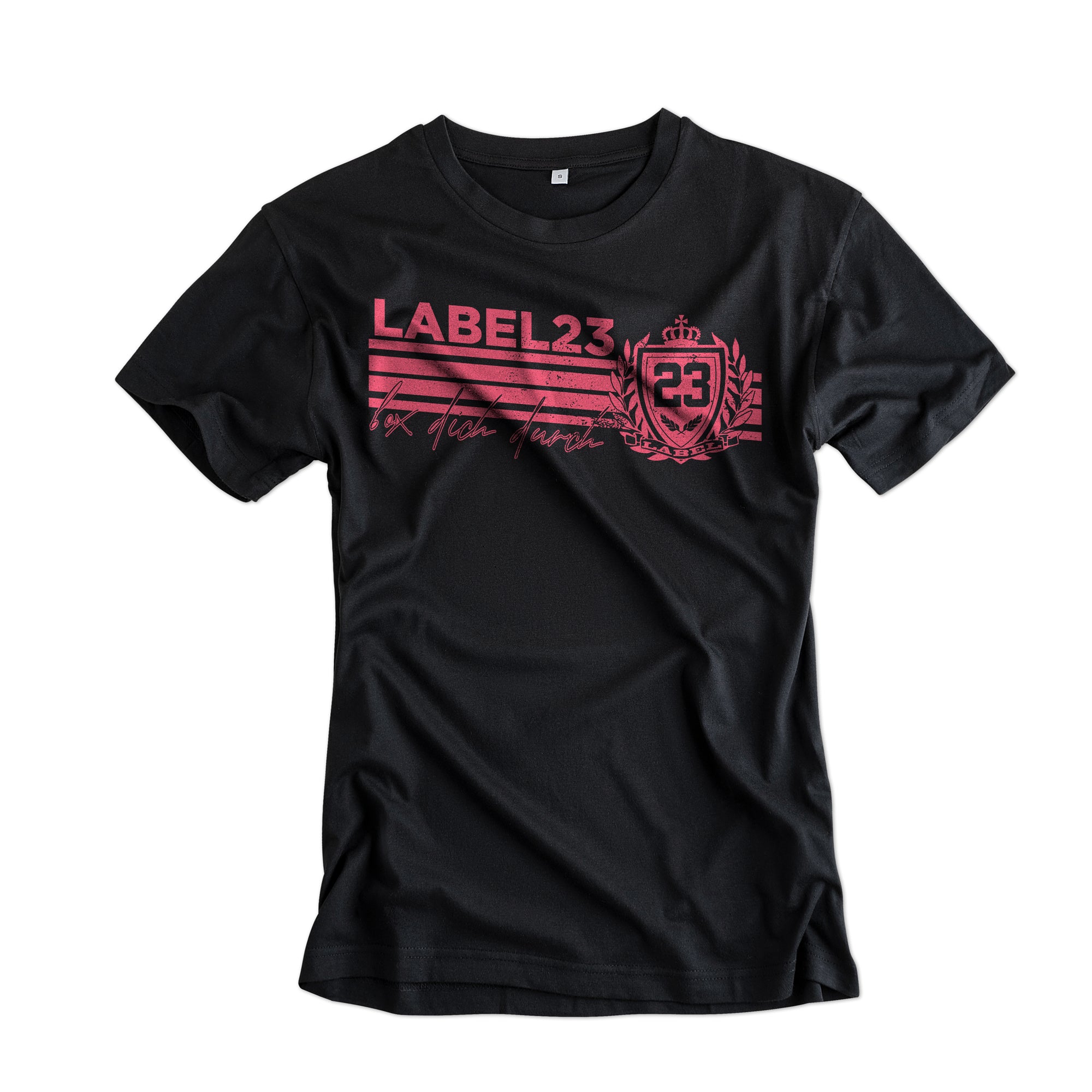 Damen Loose fit T-Shirt Sports Performance schwarz-coral