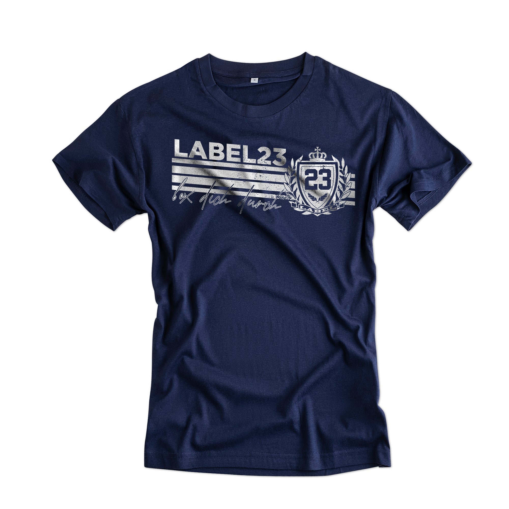 Damen Loose fit T-Shirt Sports Perfomance navy-weiss