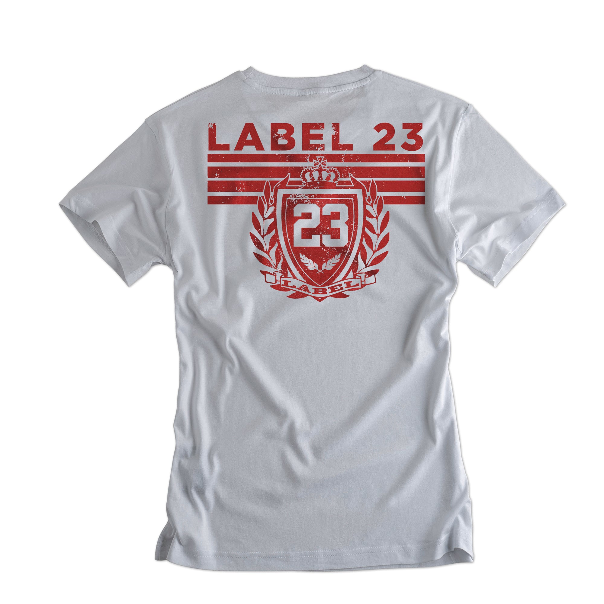 Damen Loose fit T-Shirt Sports Perfomance weiss-rot