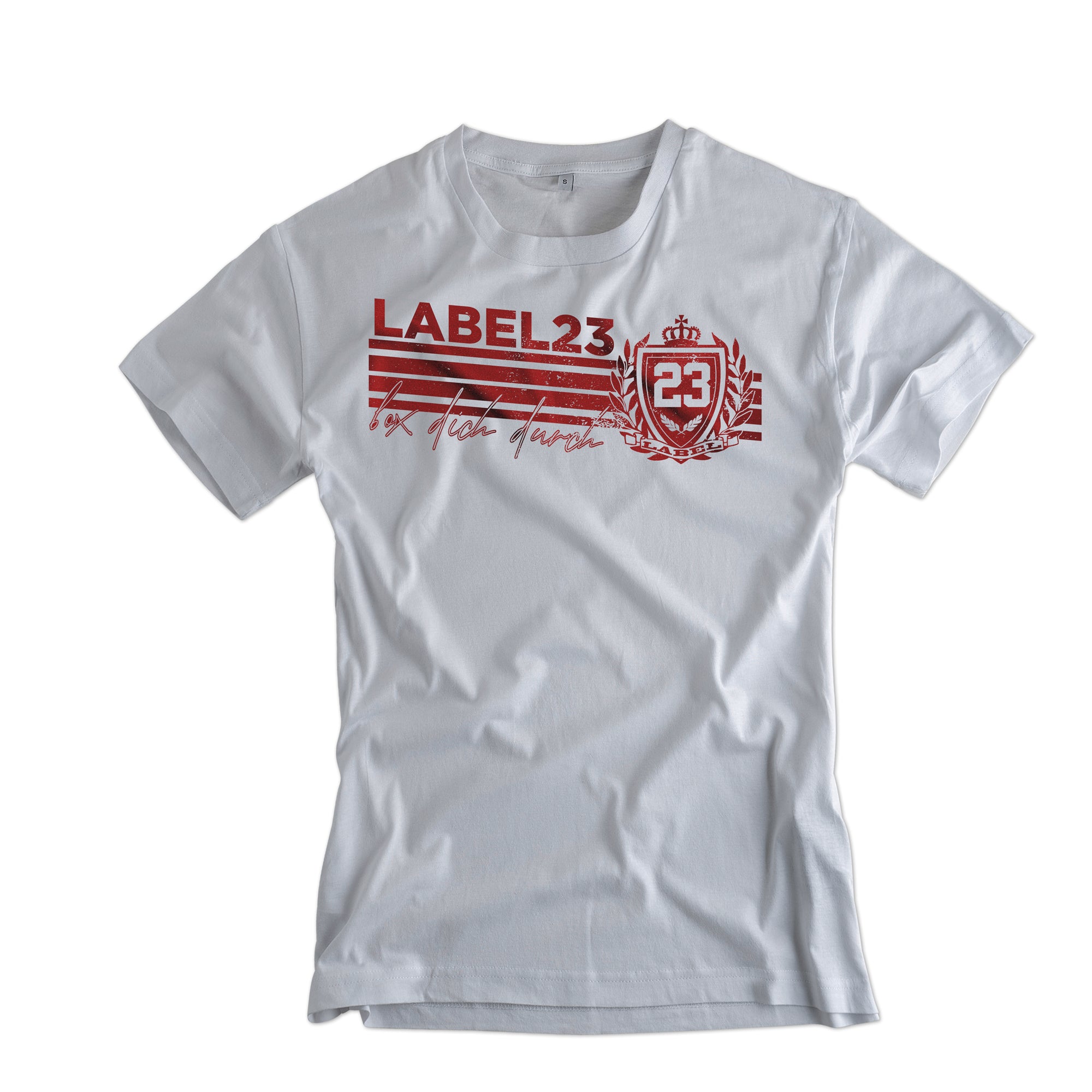 Damen Loose fit T-Shirt Sports Perfomance weiss-rot