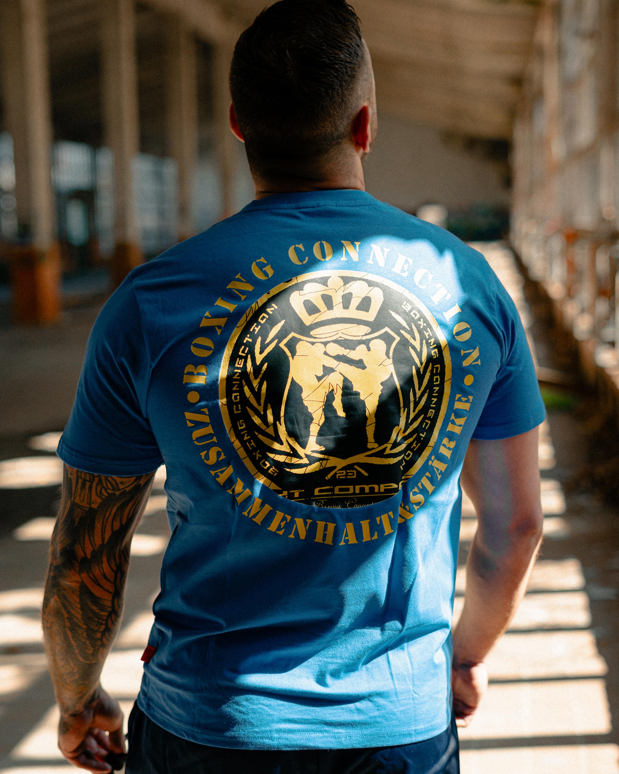 Herren T-Shirt Zusammenhalt blau