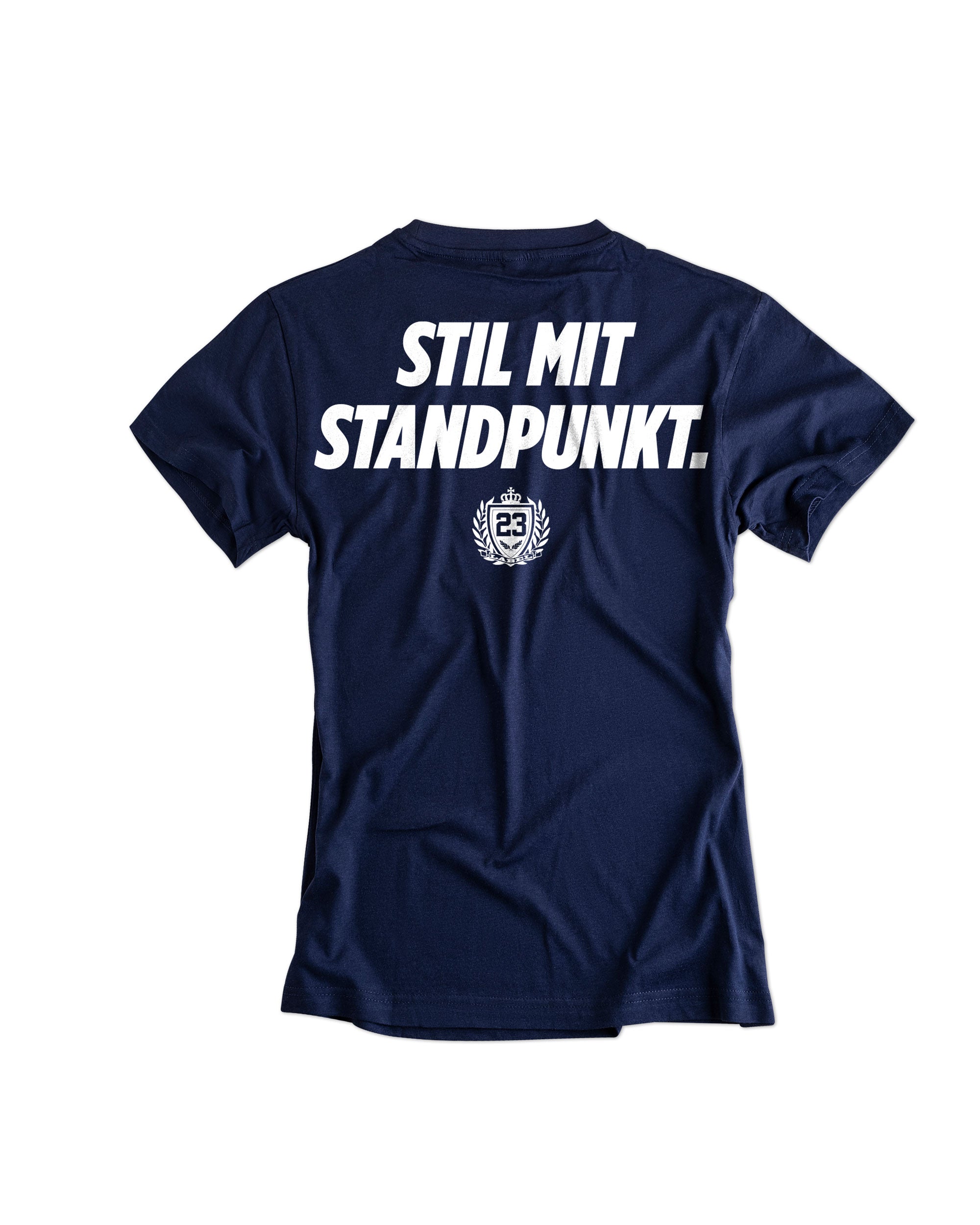 Damen T-Shirt Stil mit Standpunkt navy