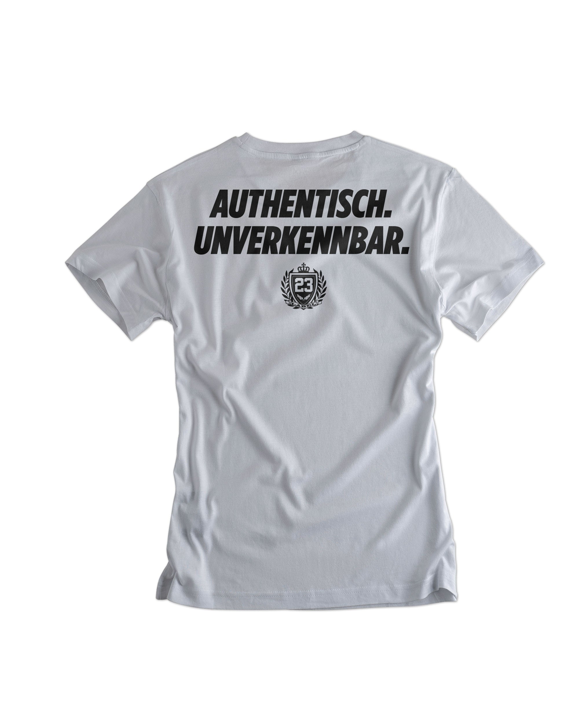 Damen T-Shirt Authentisch. Unverkennbar weiss