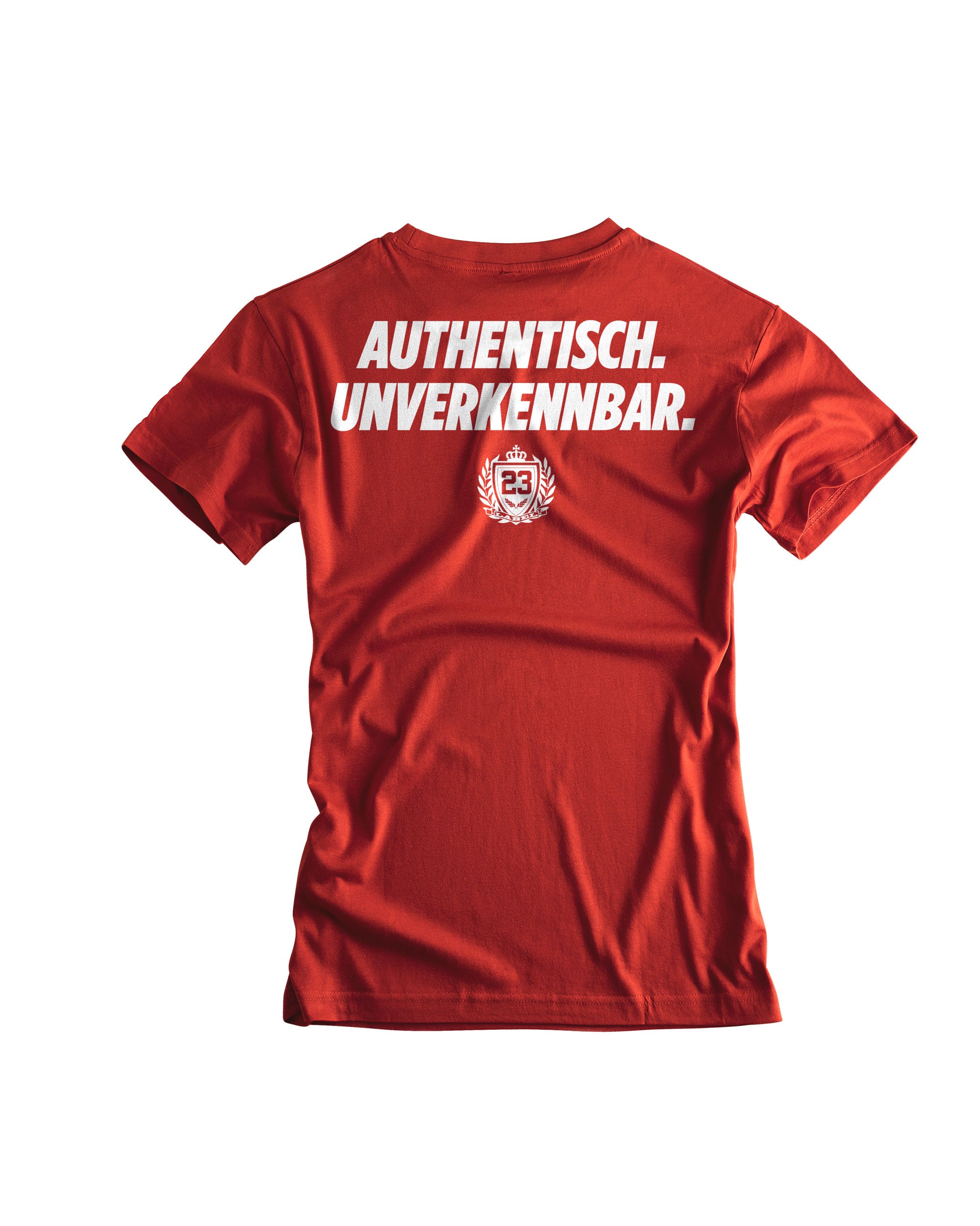 Damen T-Shirt Authentisch. Unverkennbar rot