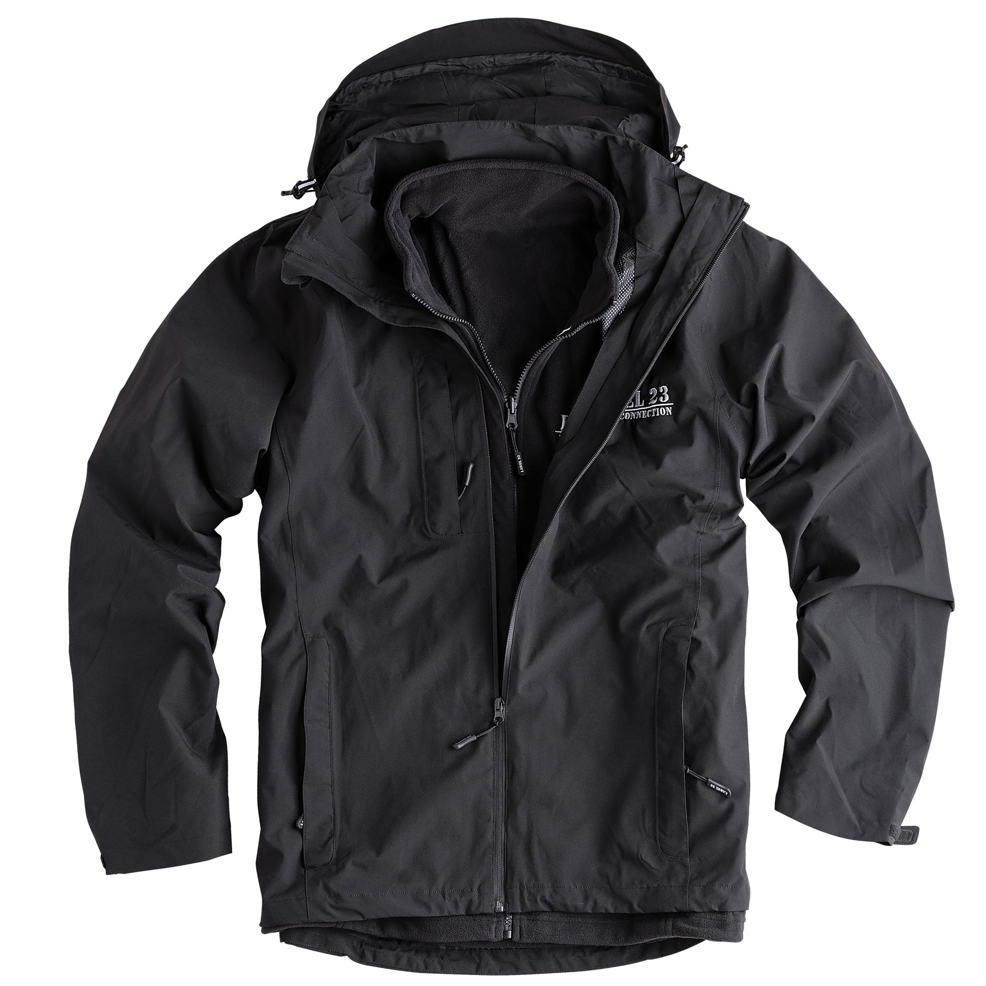 Herren 3 in 1 Jacke Label BC schwarz