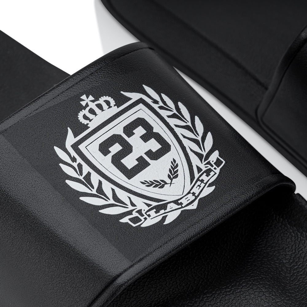 Badelatschen Label 23 schwarz-weiss