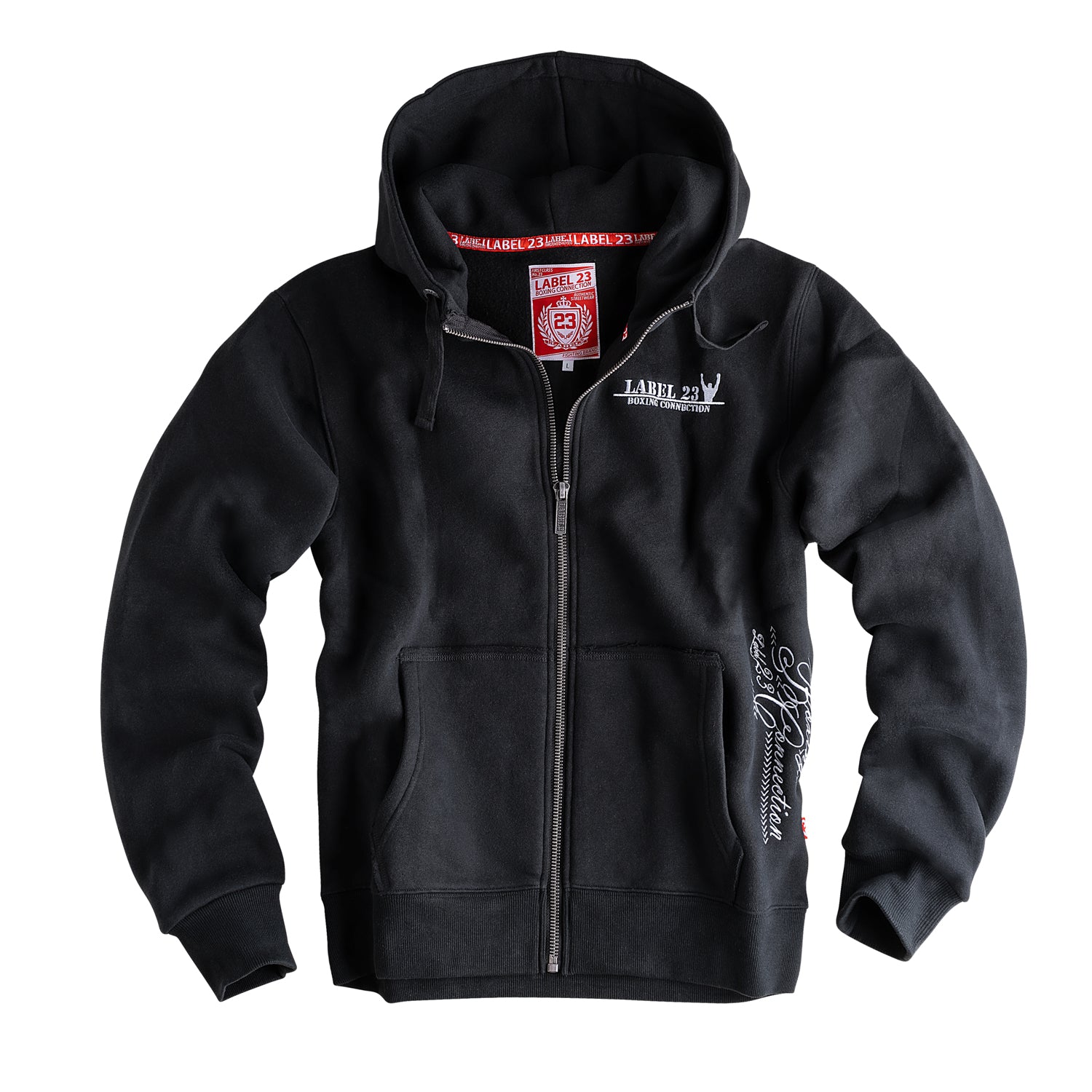 Herren Zip Hoodie BCTA schwarz-weiß