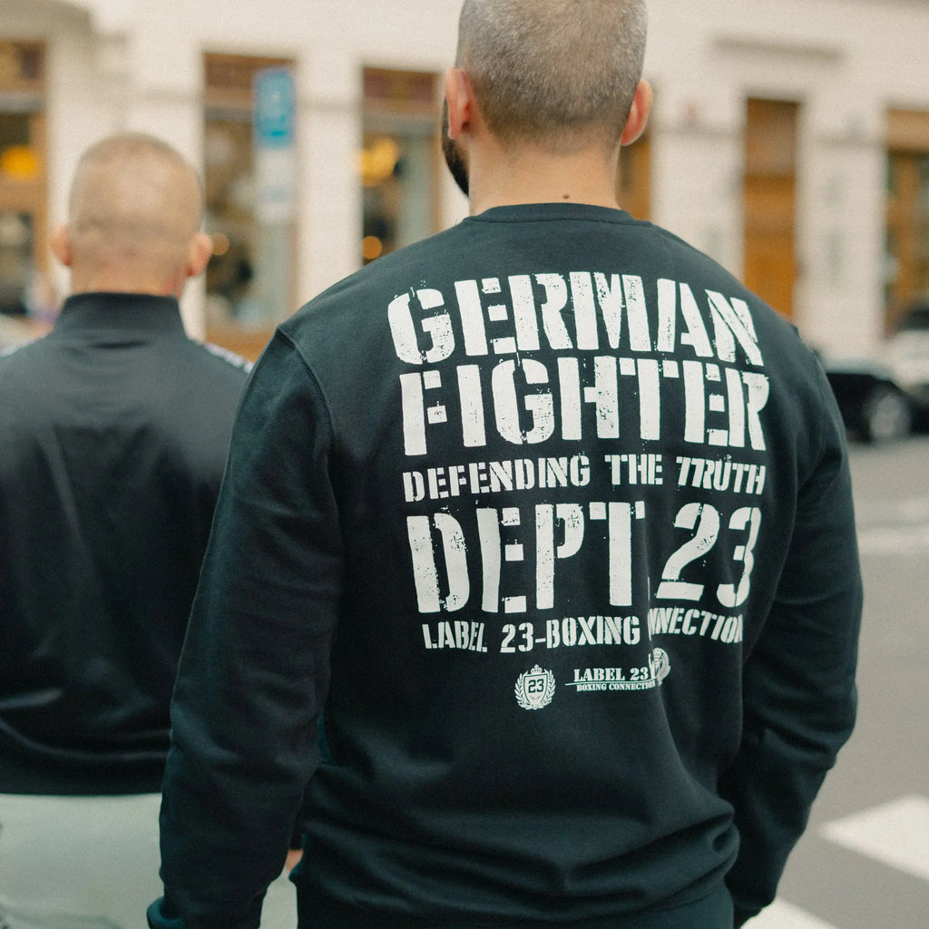 Herren Sweatshirt Defending schwarz Label 23