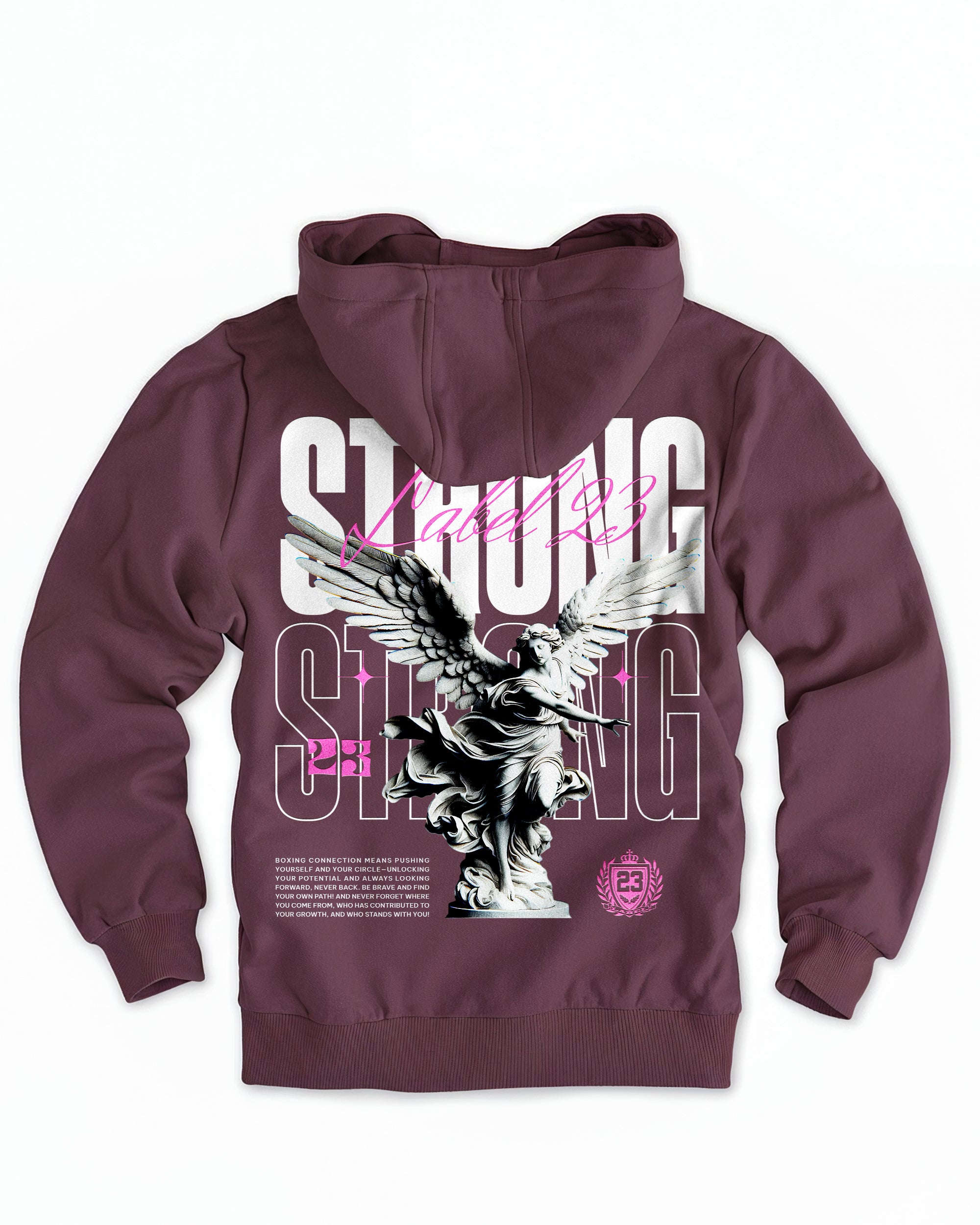 Frauen Cloud Fleece Hoodie „Strong“ purple