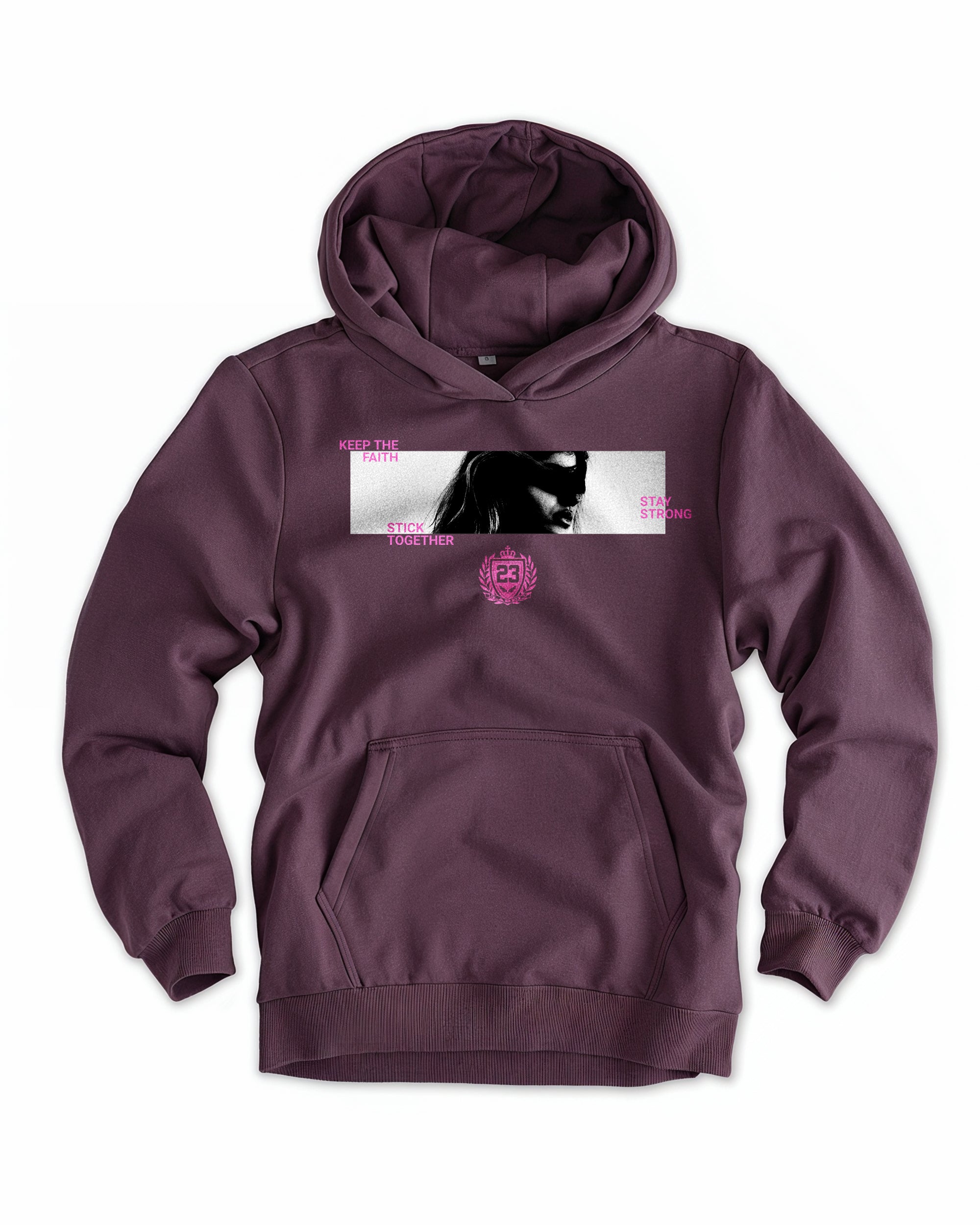 Frauen Cloud Fleece Hoodie „Together" purple