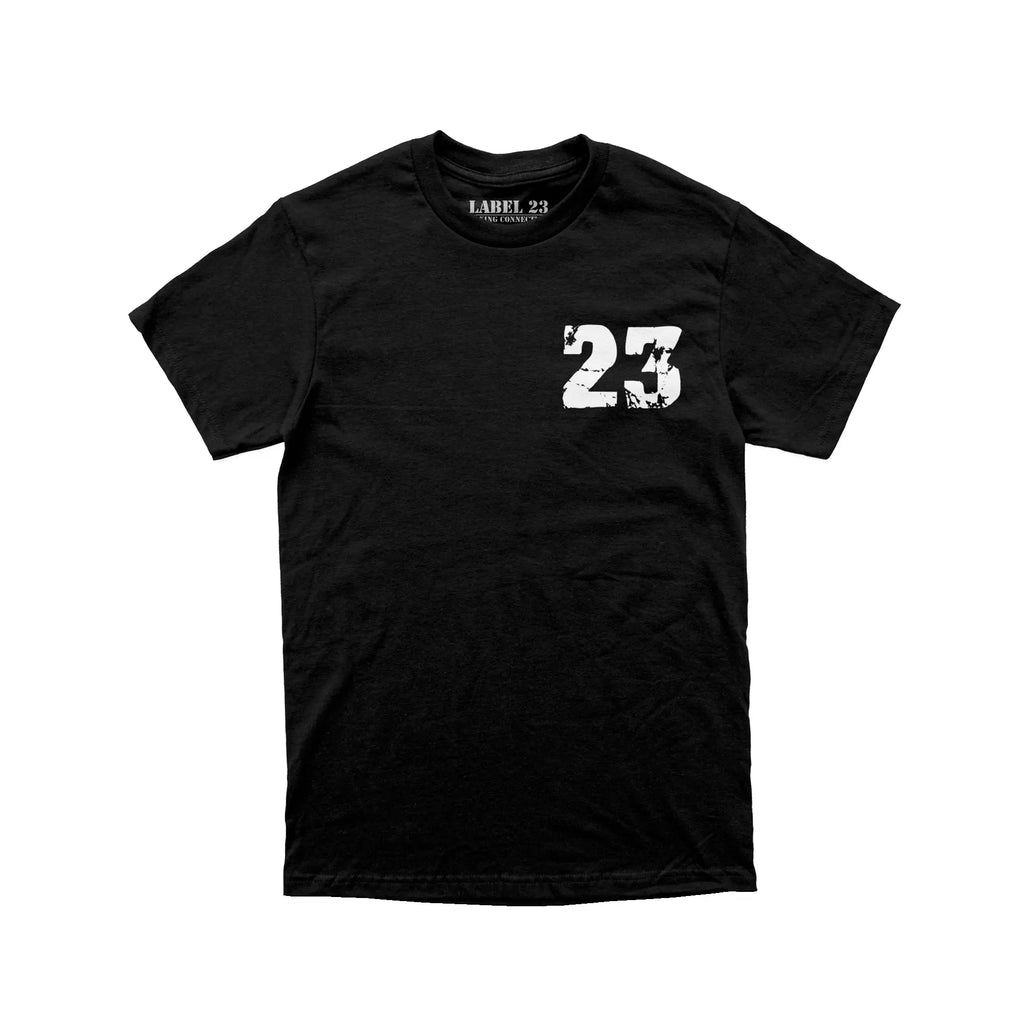 Herren T-Shirt Extremsport schwarz-weiss Label 23