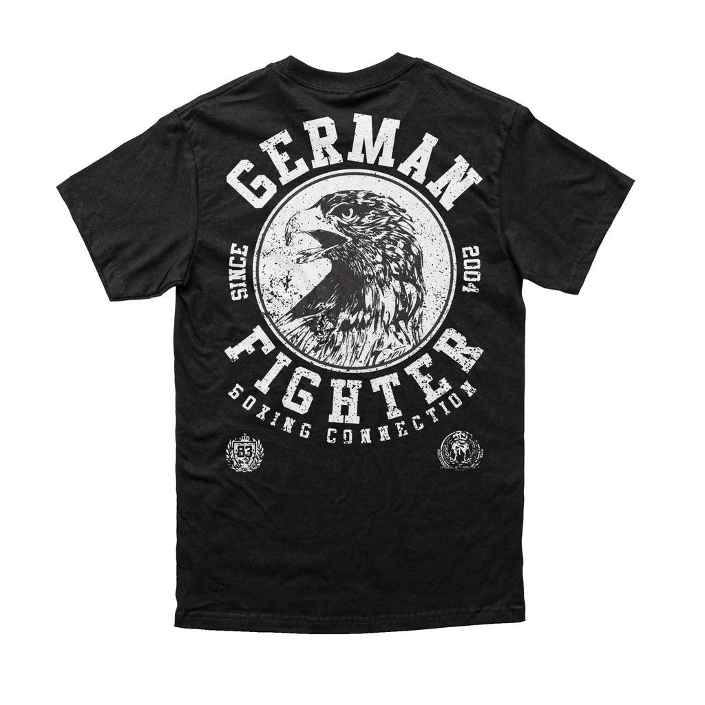 Herren T-Shirt German Fighter schwarz-weiss Label 23