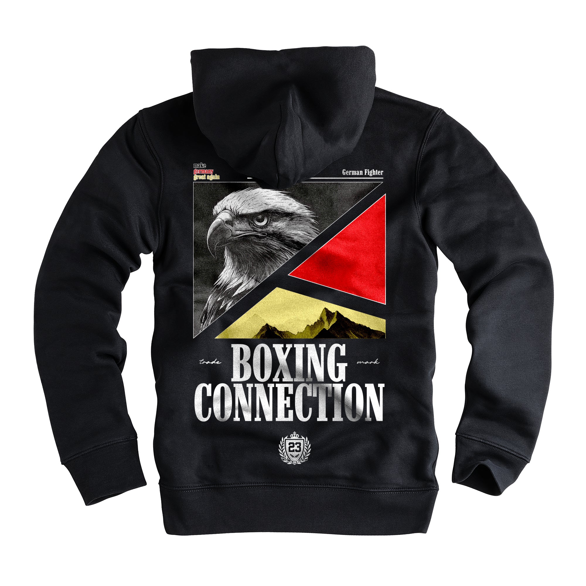 Herren Hoodie Adler schwarz