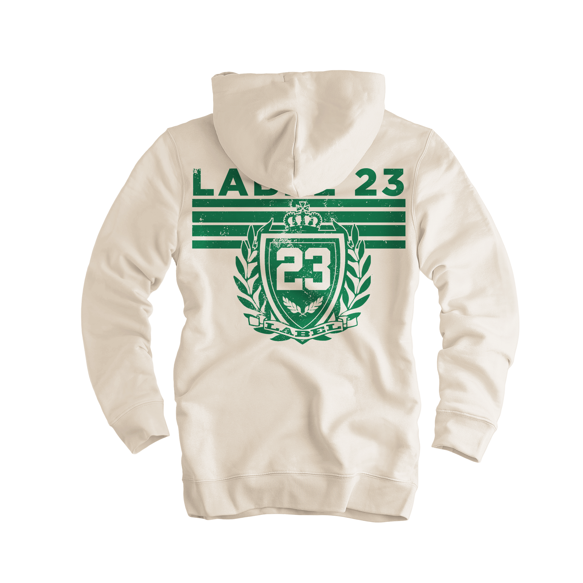 Damen Hoodie Sports Performance ivory-grün