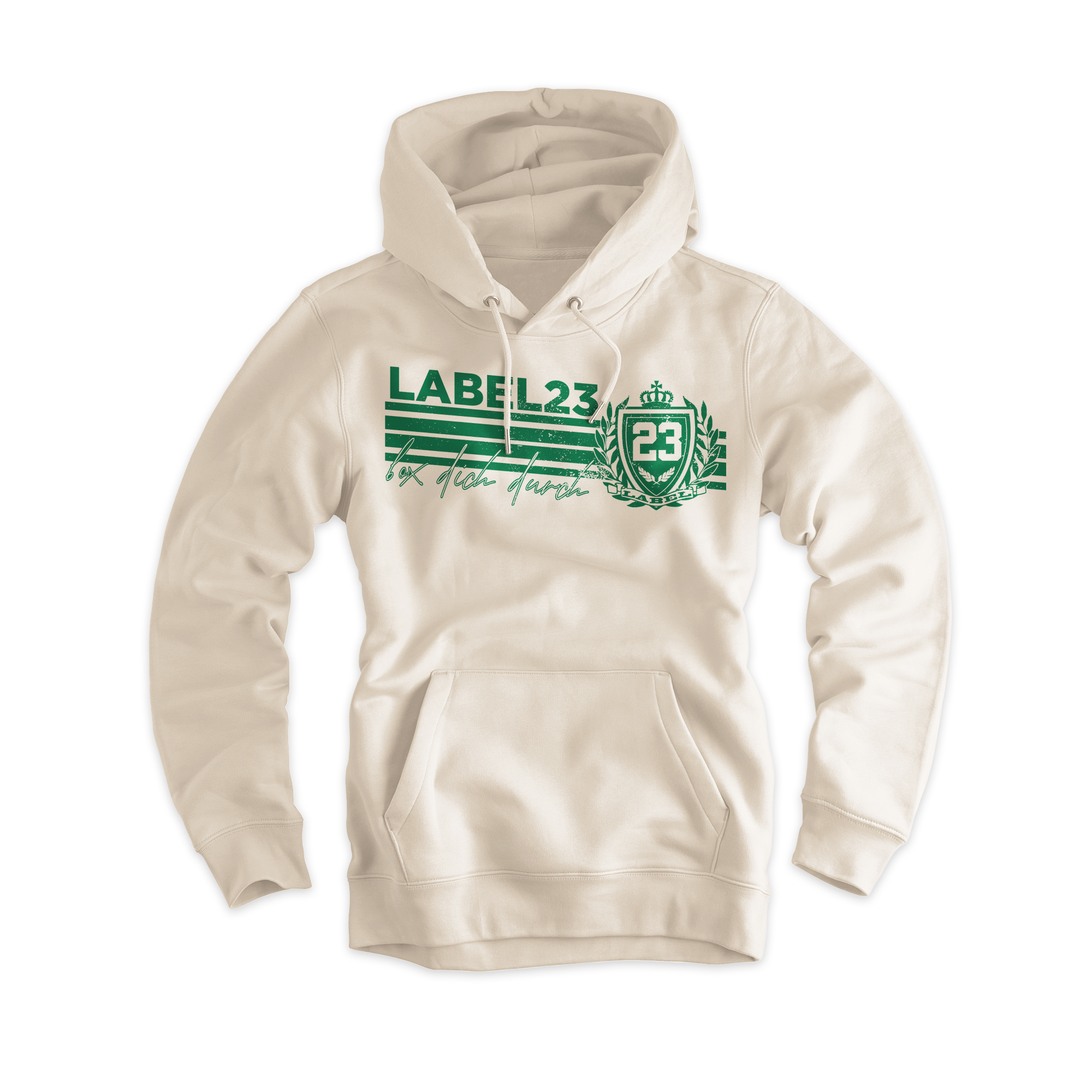 Damen Hoodie Sports Performance ivory-grün