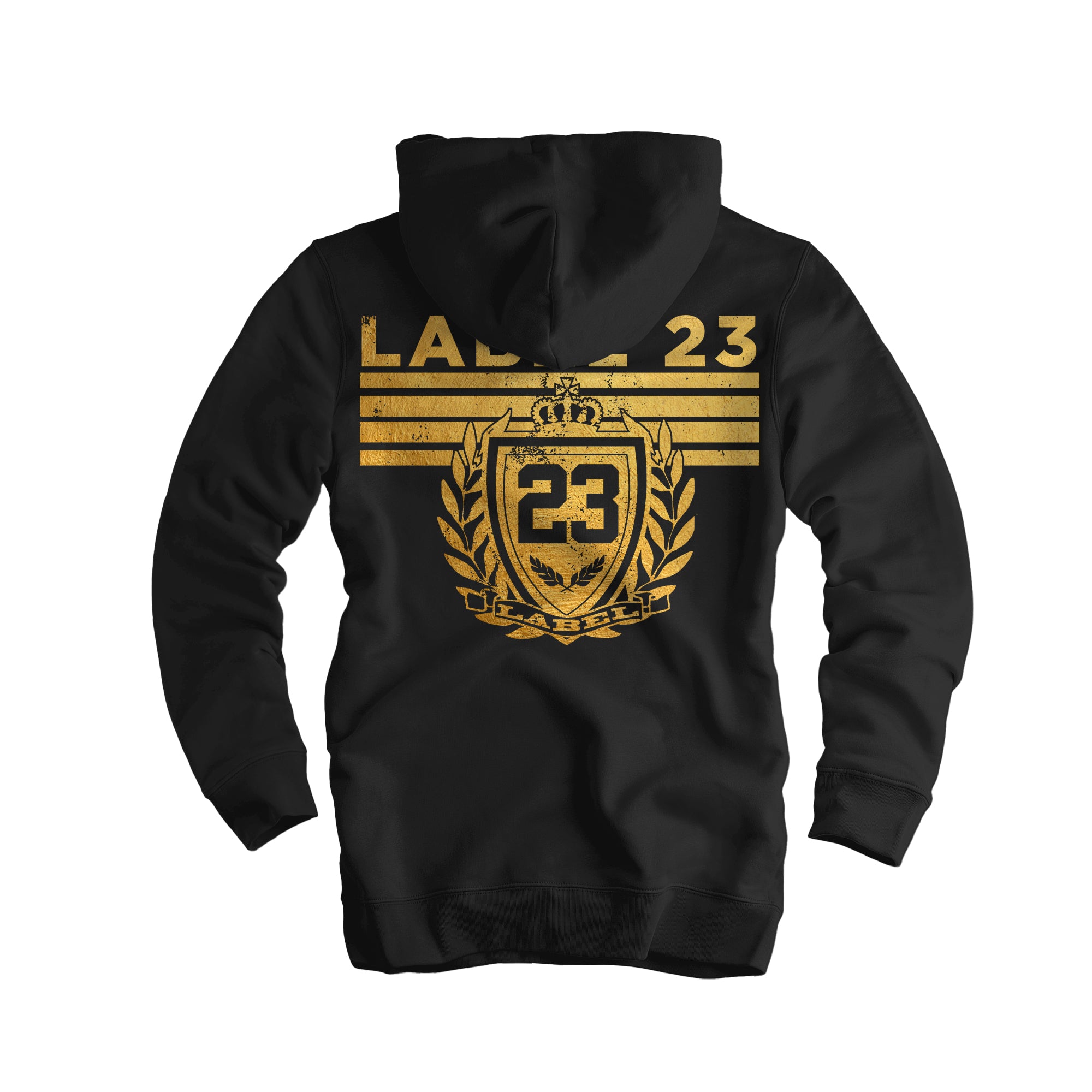 Damen Hoodie Sports Performance schwarz-gold