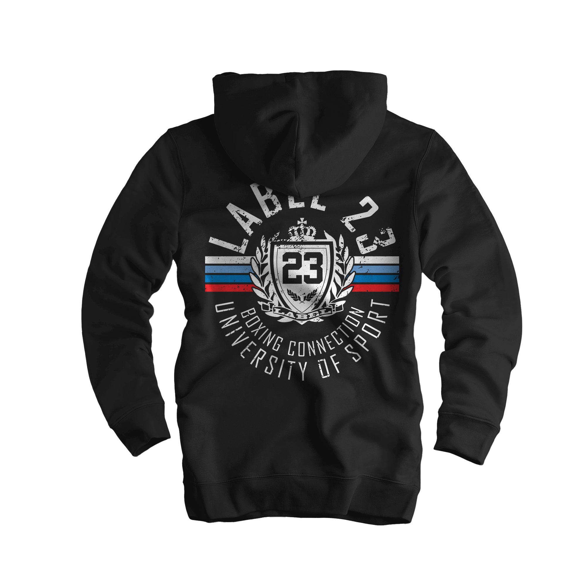 Damen Hoodie University schwarz