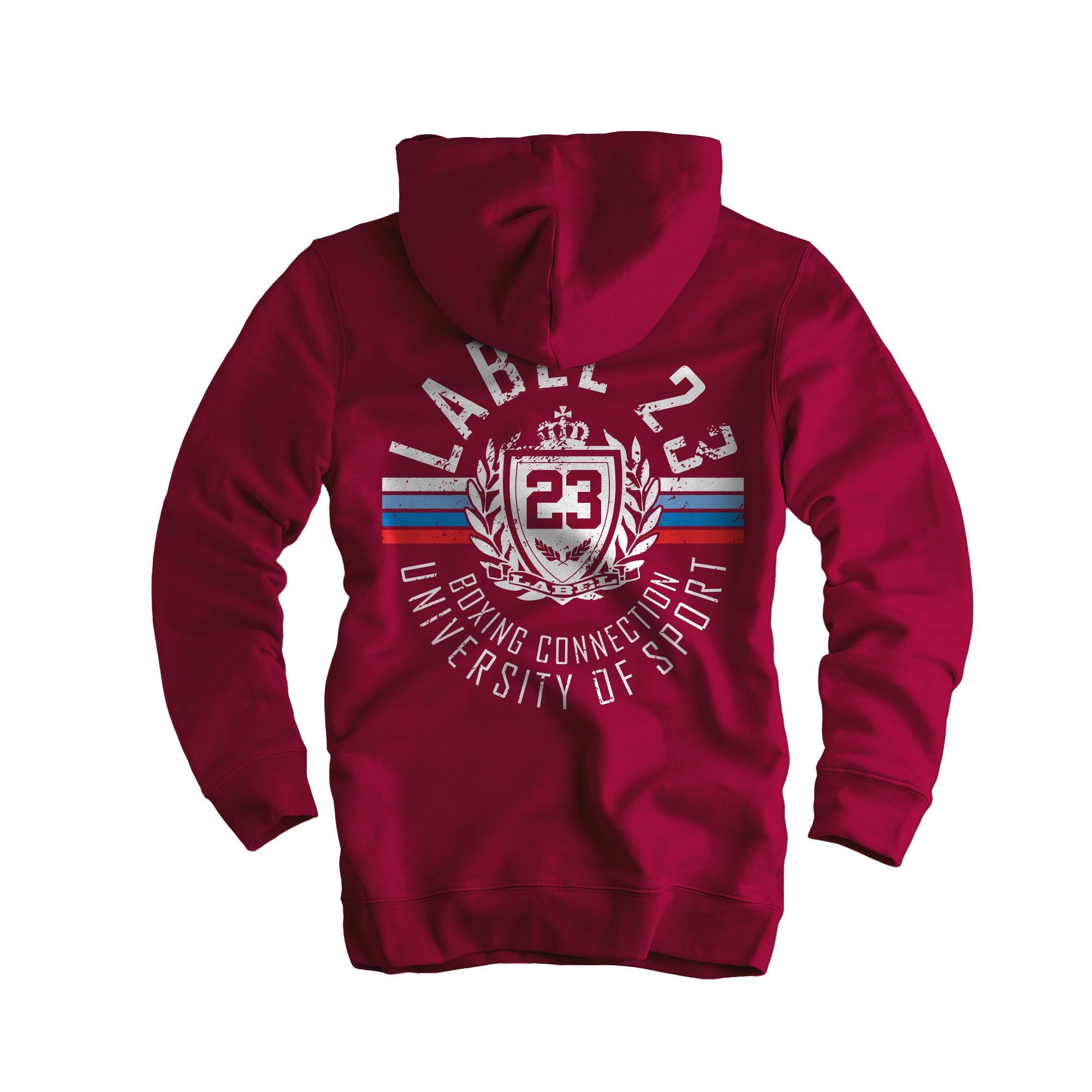 Damen Hoodie University weinrot