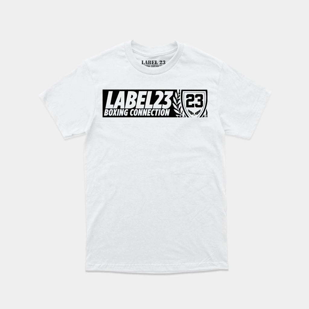 Herren T-Shirt L23BC weiss-schwarz Label 23