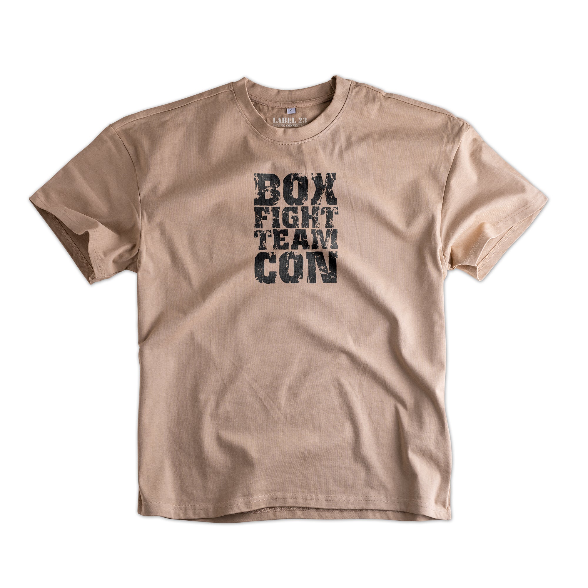 Herren Oversize T-Shirt Fight Club beige-schwarz