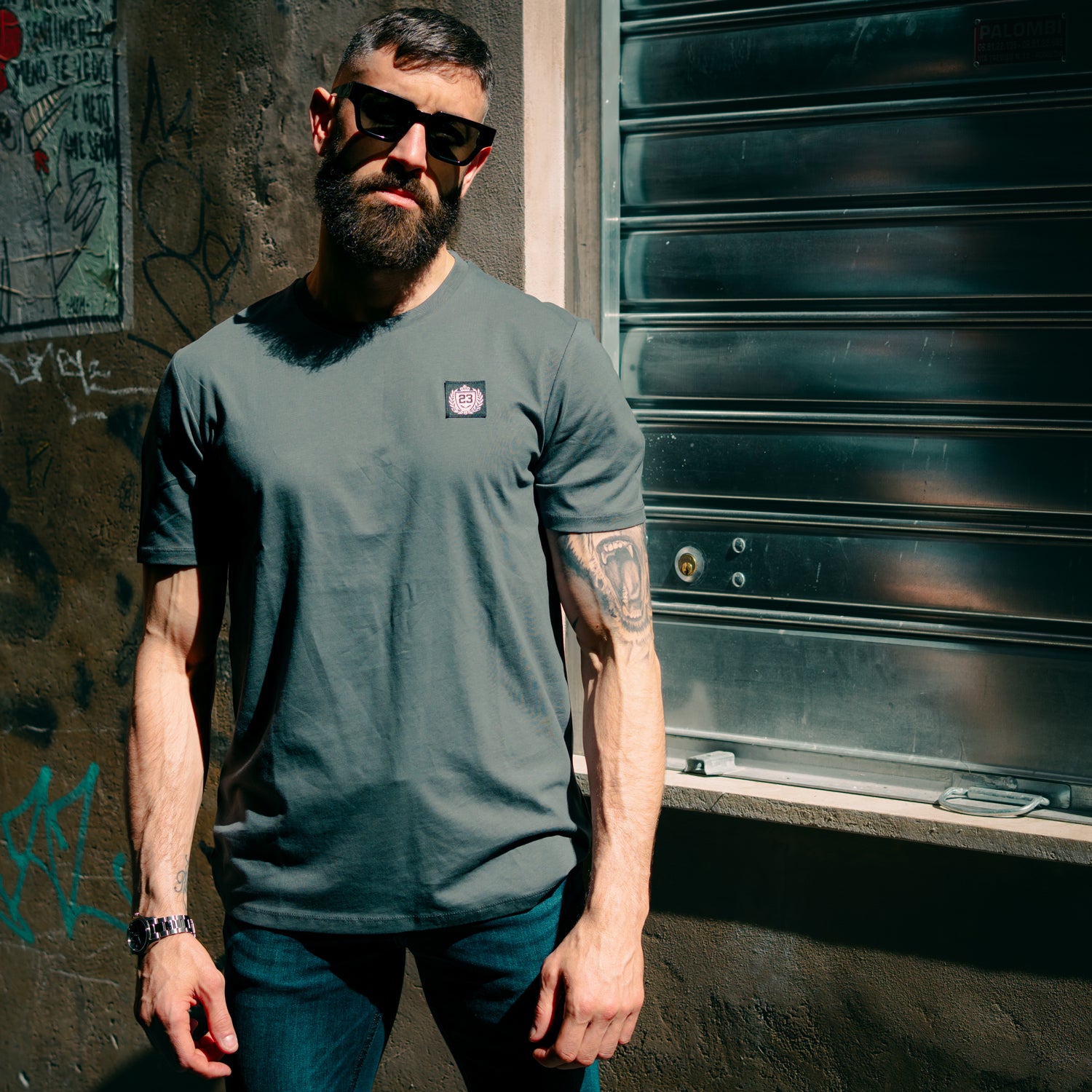 Herren T-Shirt BXCO grau Label 23 Label-23