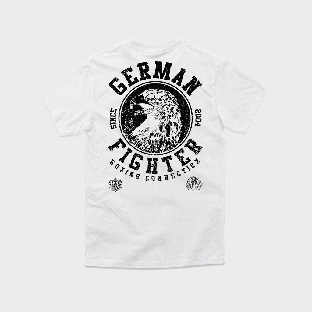 Herren T-Shirt German Fighter weiss-schwarz Label 23