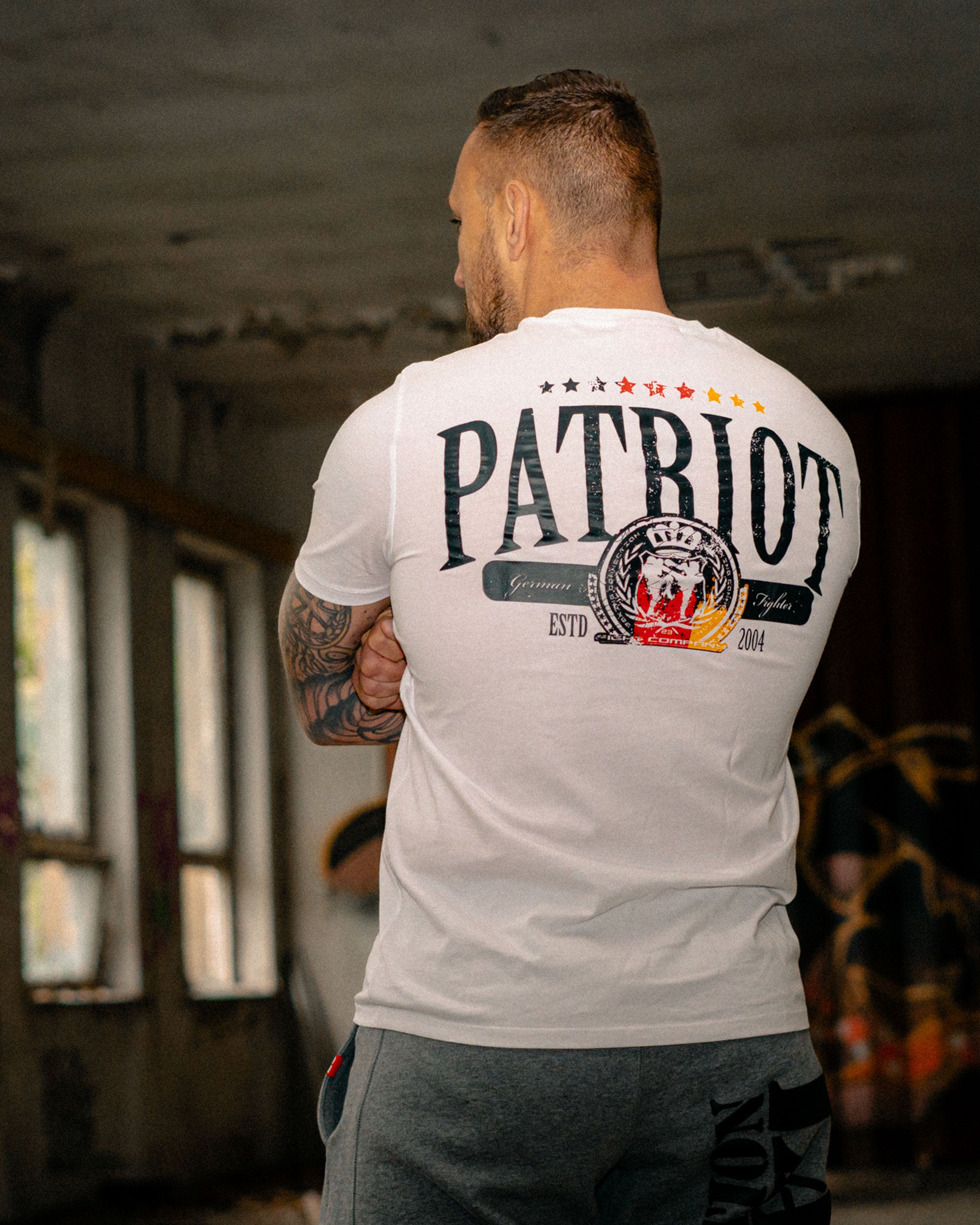 Herren T-Shirt Patriot weiss