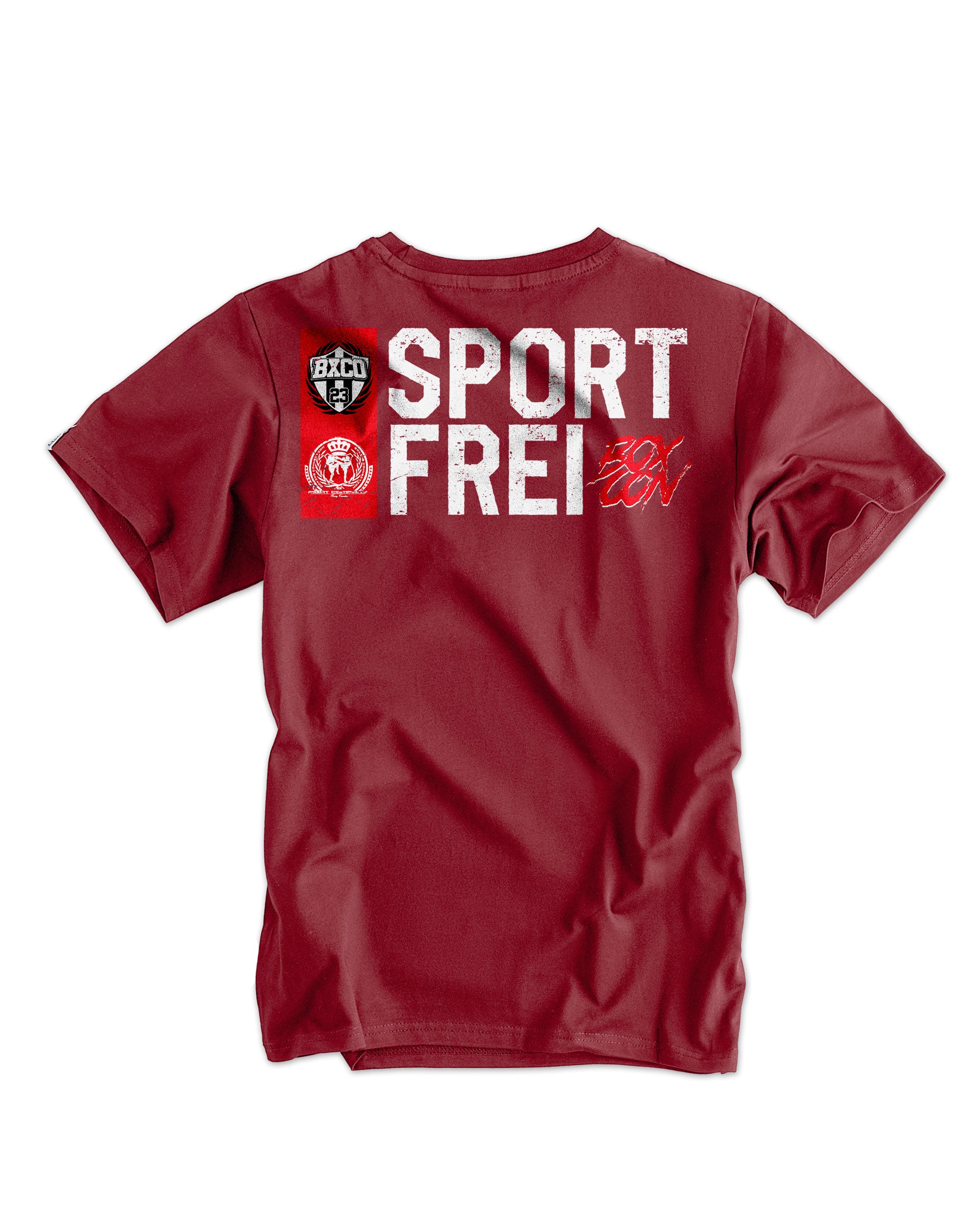 Herren T-Shirt Sport frei weinrot