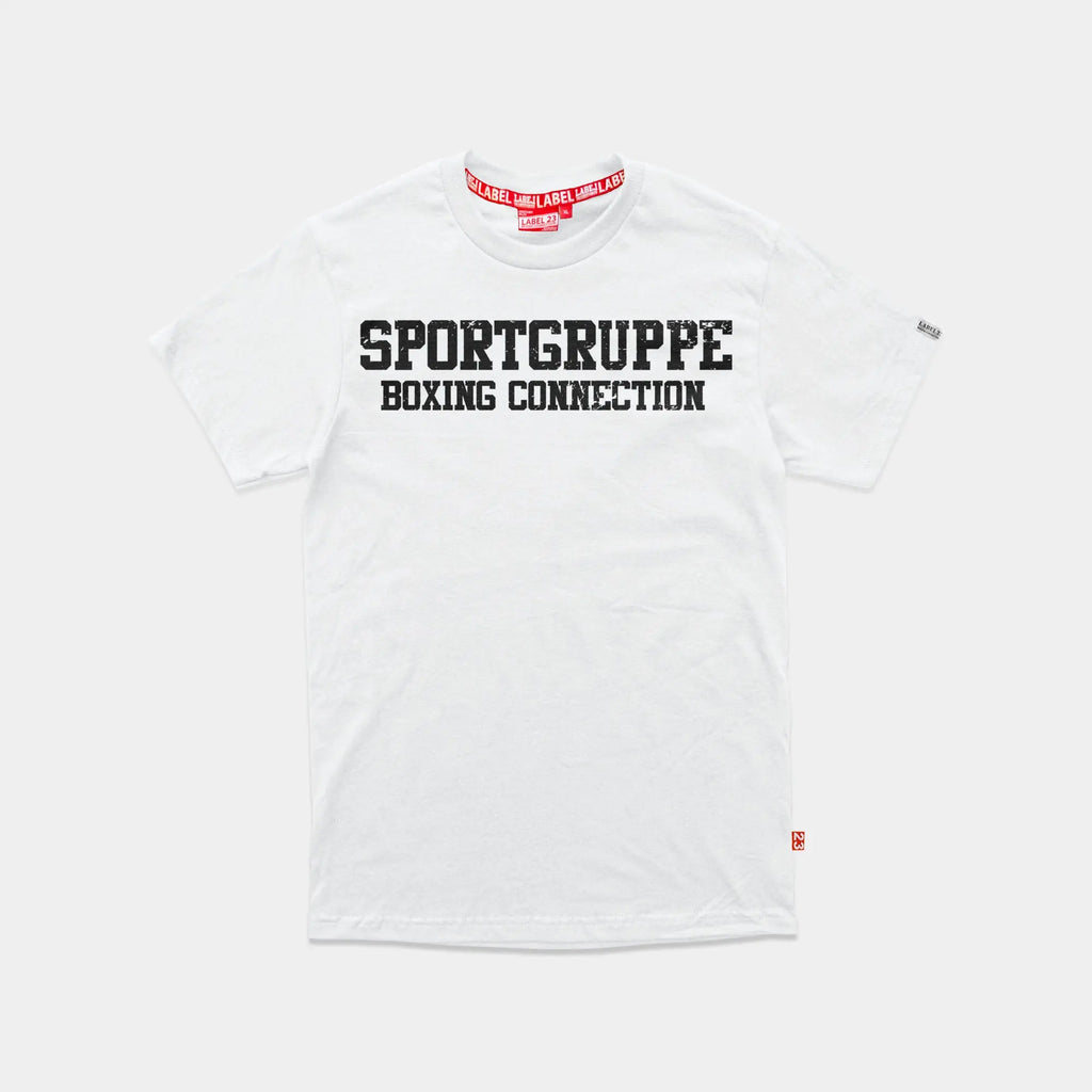 Herren T-Shirt Sportgruppe weiss-schwarz Label 23