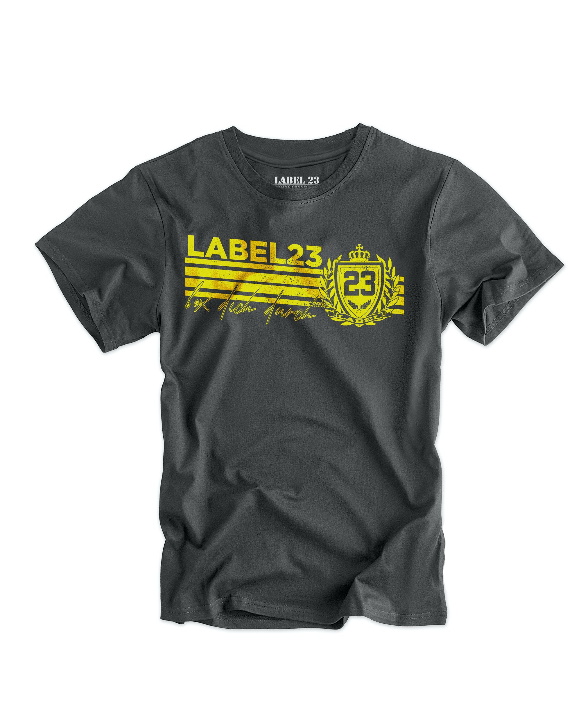 Herren T-Shirt Sports Performance grau-gelb