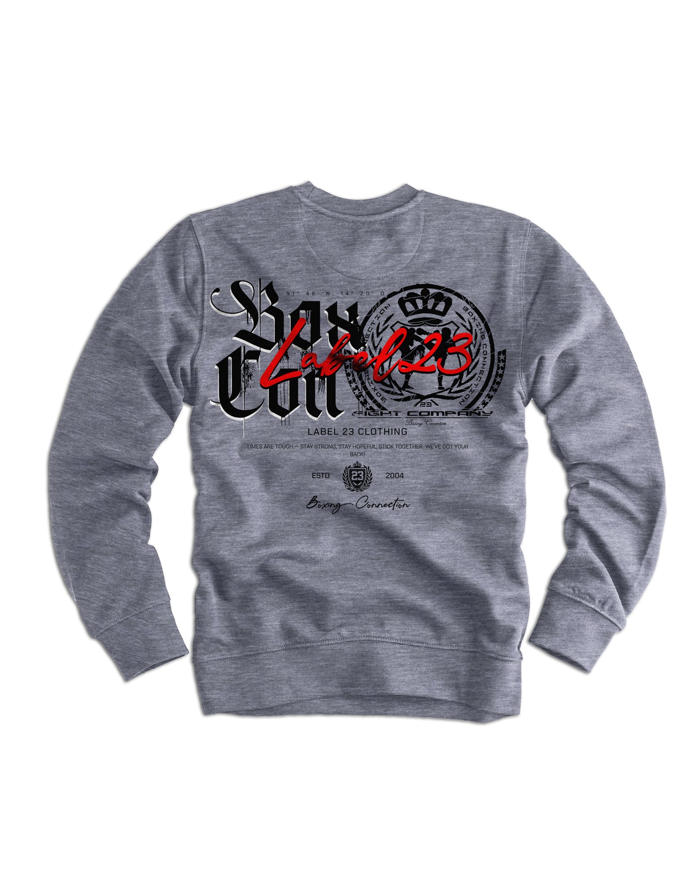 Herren Sweatshirt "Box Con" graumeliert