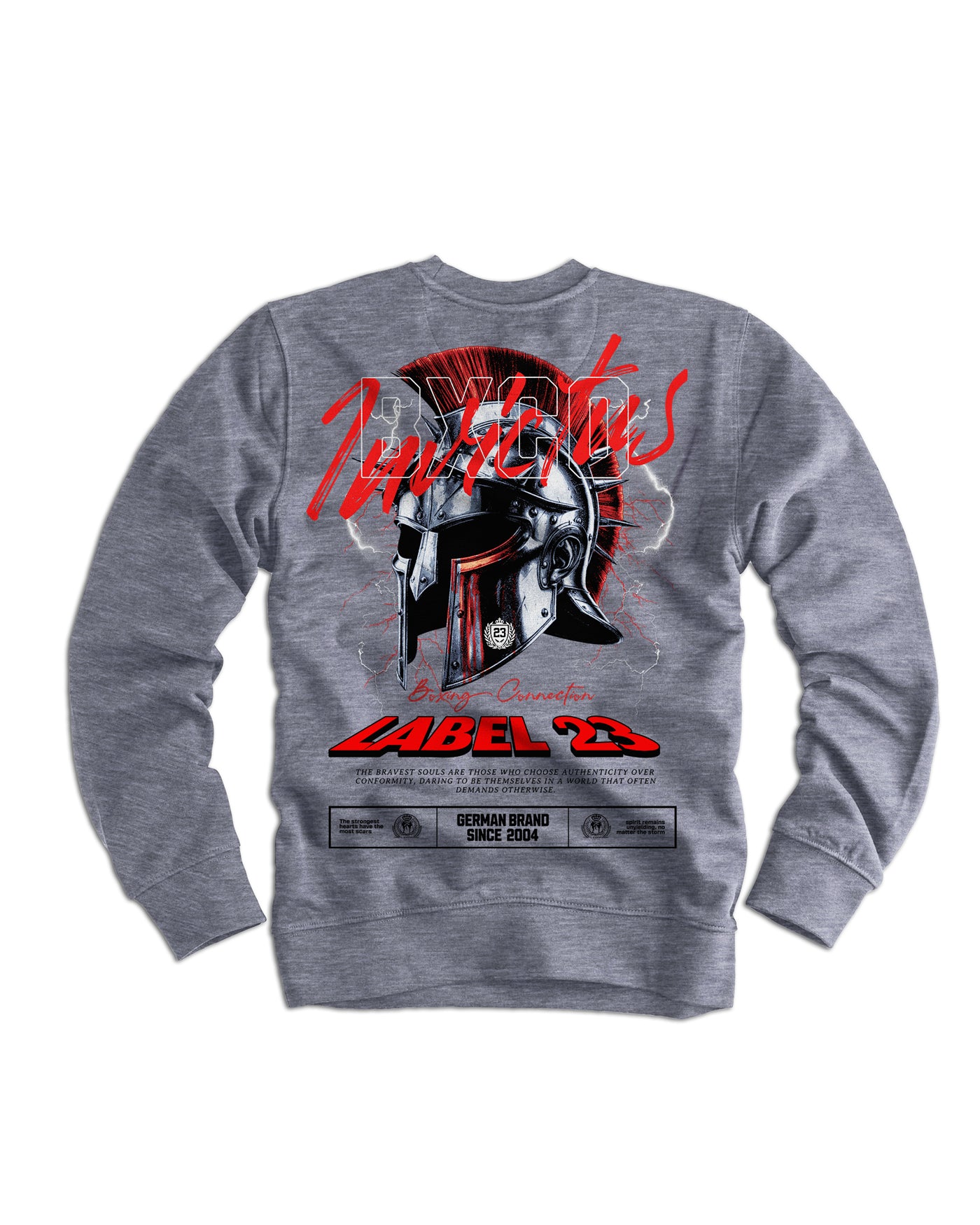 Herren Sweatshirt "Invictus" graumeliert