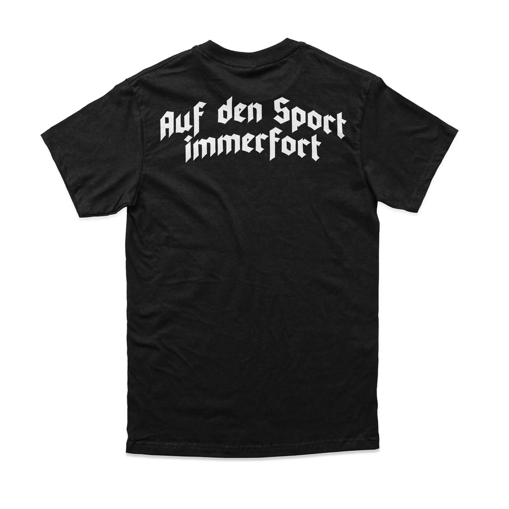 Herren T-Shirt Auf den Sport schwarz-weiss Label 23 Label-23