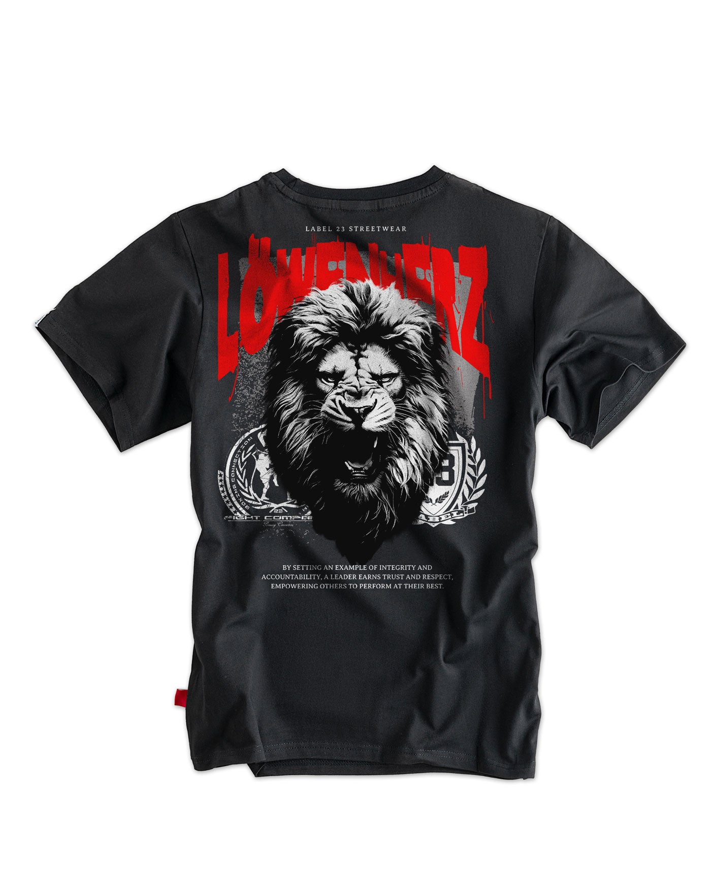 Herren T-Shirt "Löwenherz" schwarz