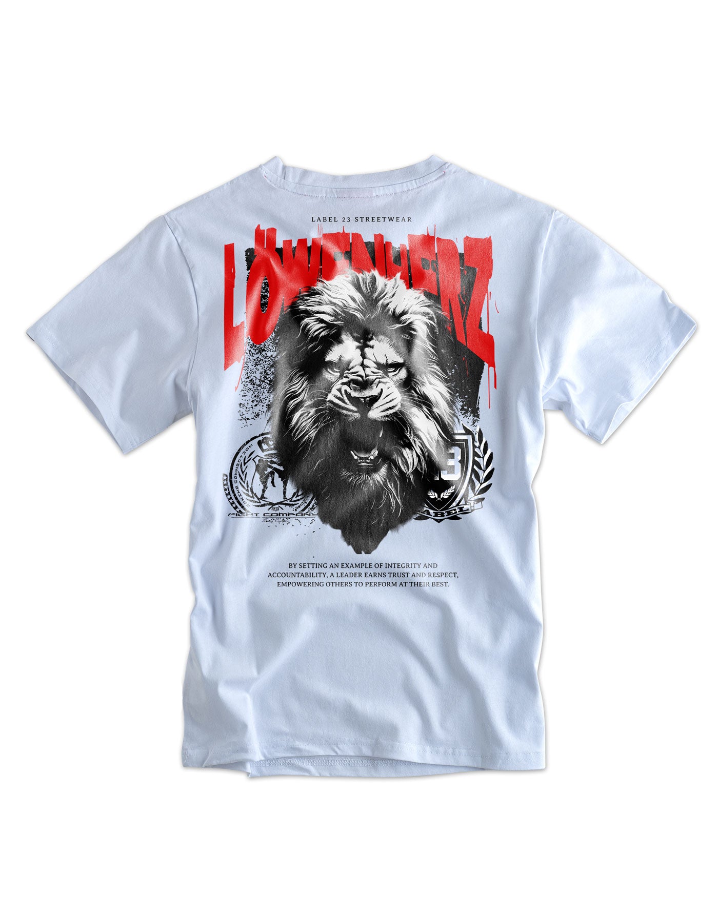 Herren T-Shirt "Löwenherz" weiss