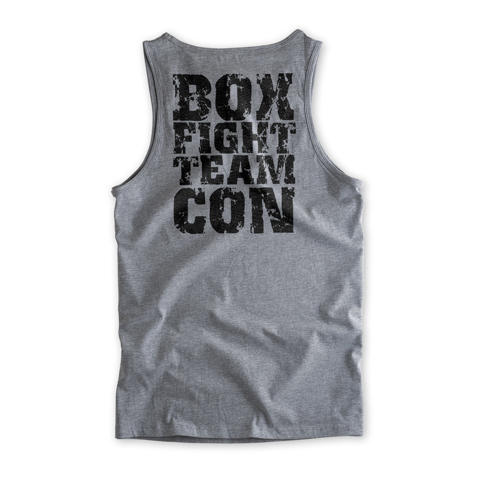 Herren Tanktop Fight Team graumeliert-schwarz