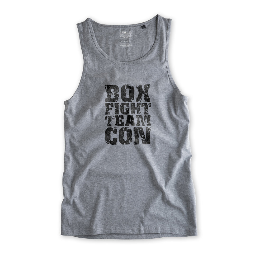 Herren Tanktop Fight Team graumeliert-schwarz