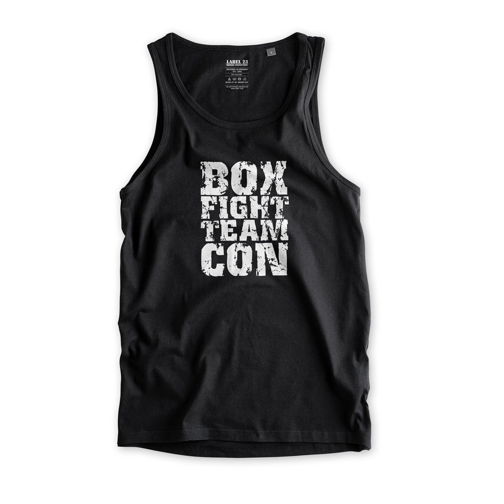 Herren Tanktop Fight Team schwarz-weiss