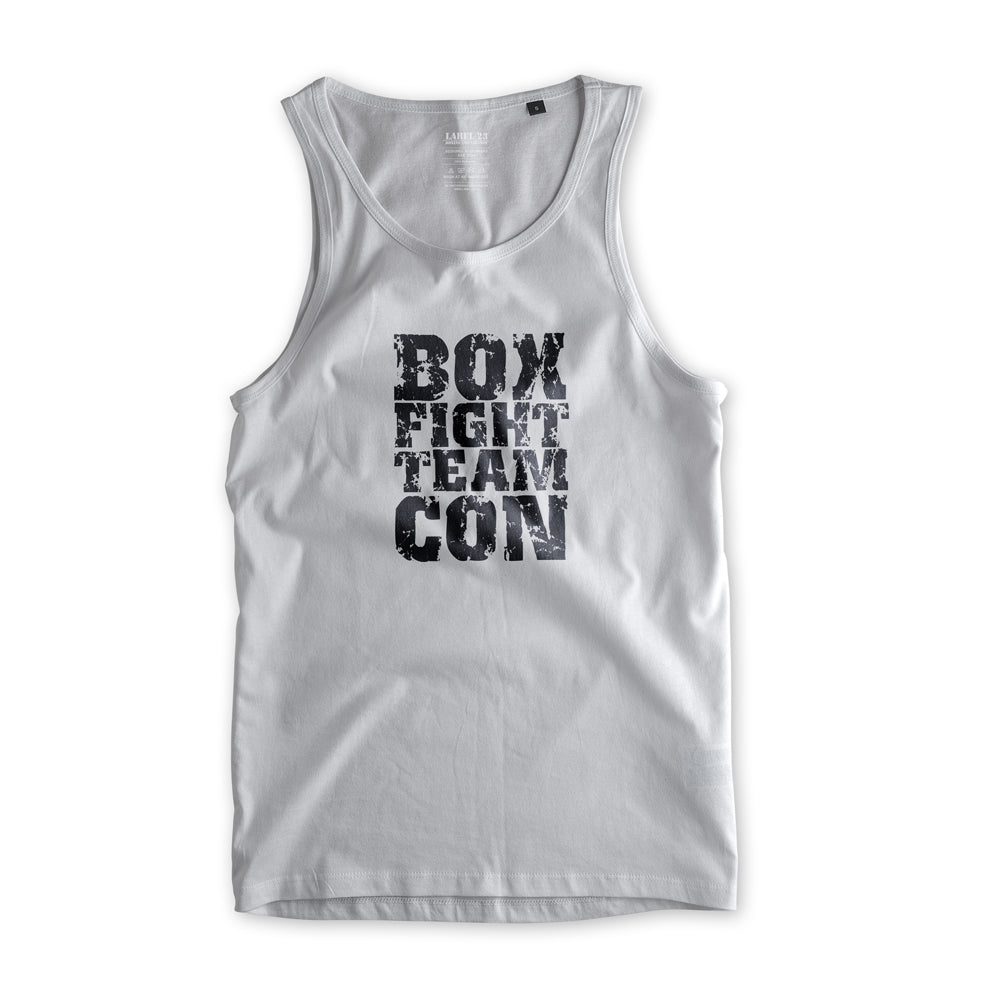 Herren Tanktop Fight Team weiss-schwarz